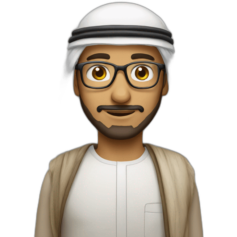 Arab man glasses emoji