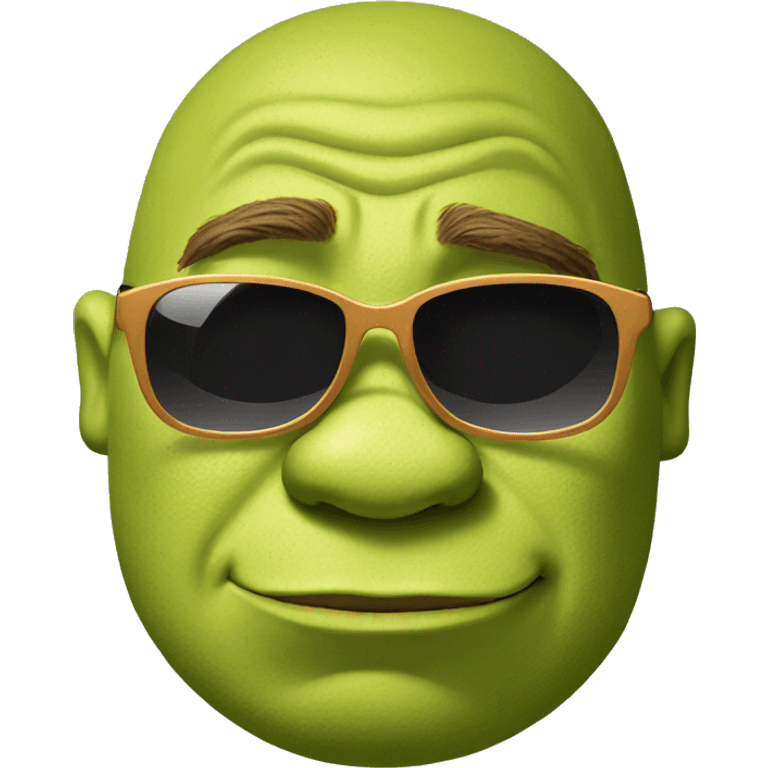 Shrek with sunglasses emoji