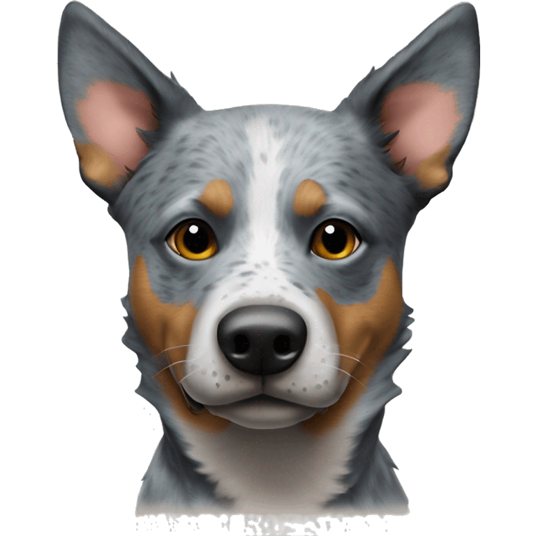 Double masked blue Australian cattle dog emoji