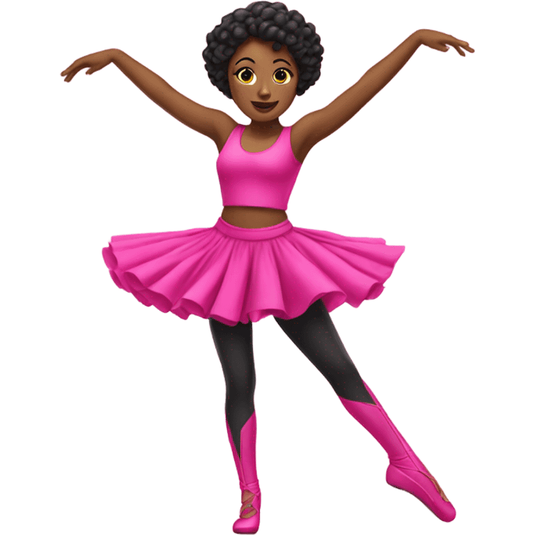 dancer with pink outfit emoji