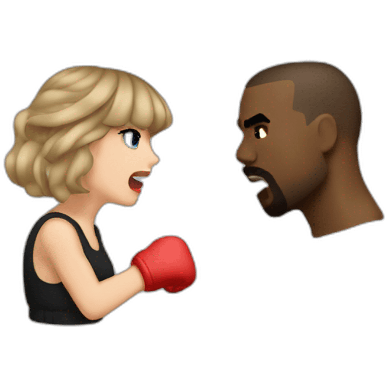 Taylor swift punching Kanye west emoji