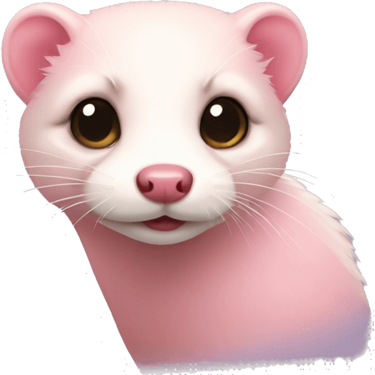 Pastel pink ferret emoji