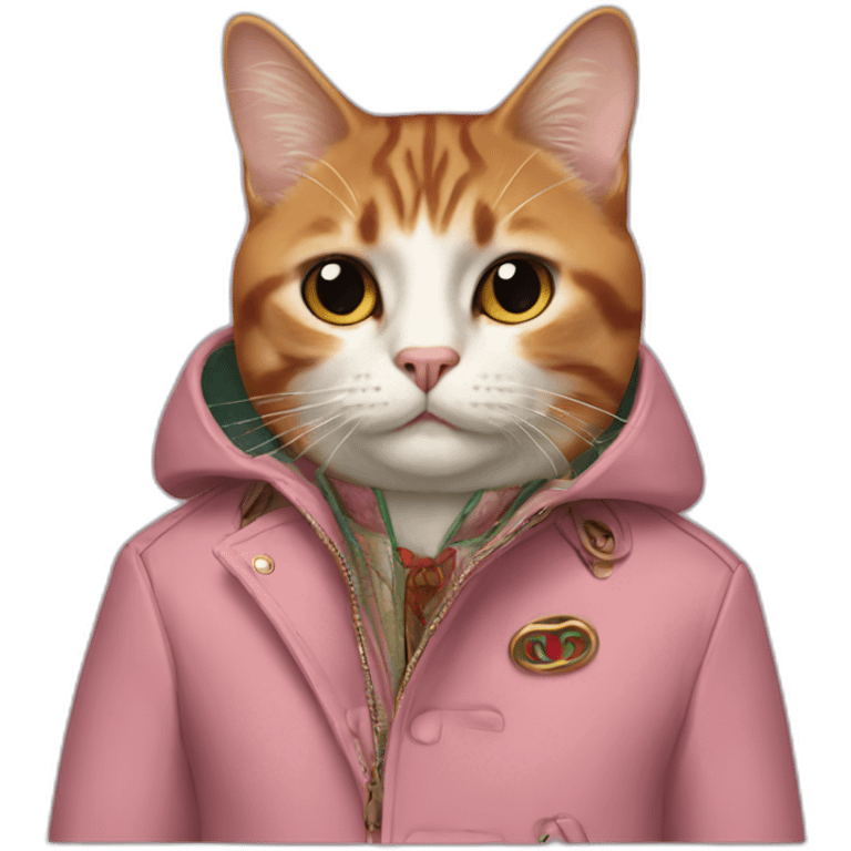 The Cat in the Gucci coat emoji