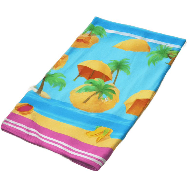 colorful beach towel  emoji