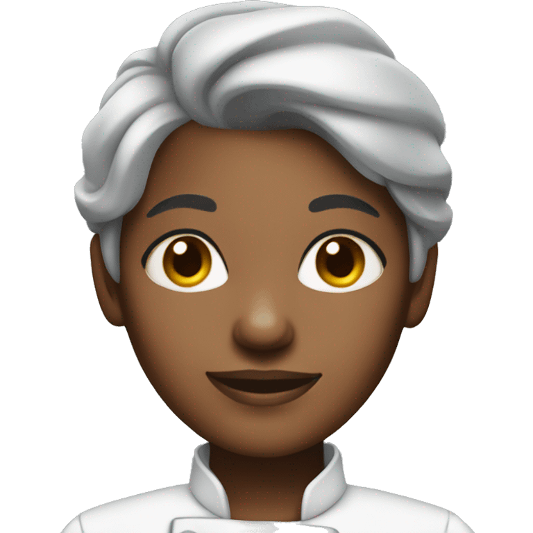 black female chef clothes grey hair wrinkles emoji