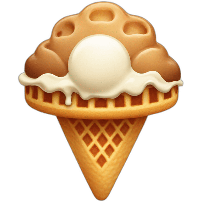 Ice cream waffle  emoji