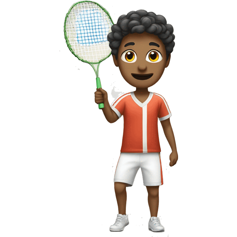 person with dwarfish playing badminton emoji