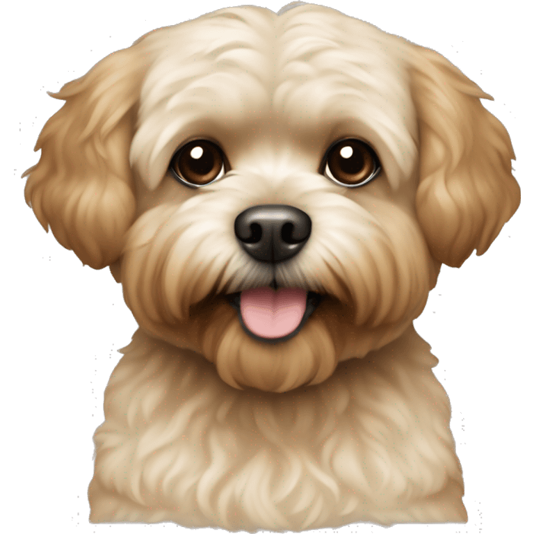 blonde and brown shihpoo dog emoji