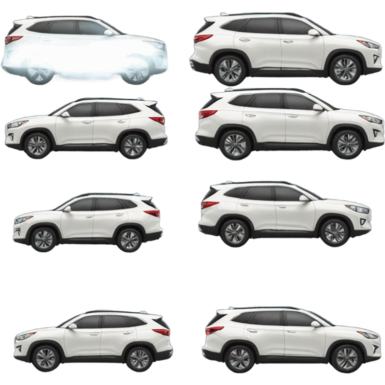 White glowing hyundai suv emoji