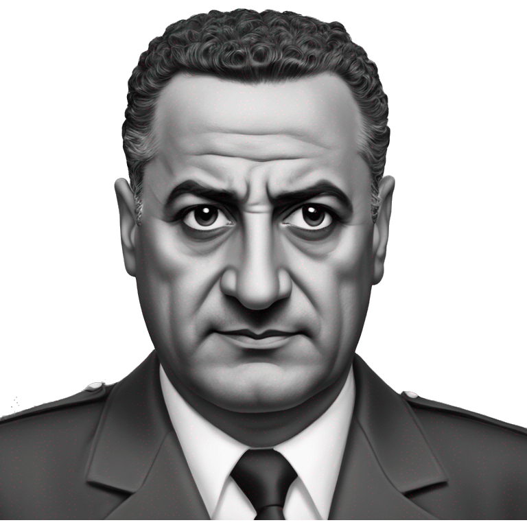 Gamal Abdel Nasser photorealistic serious emoji