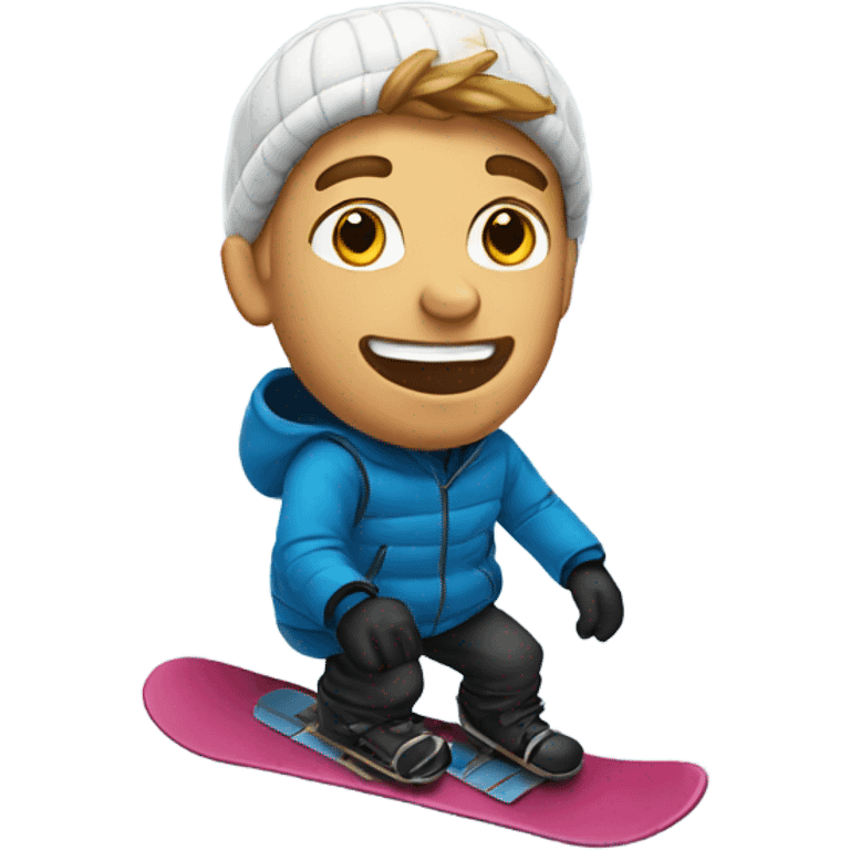 White man snowboarding  emoji