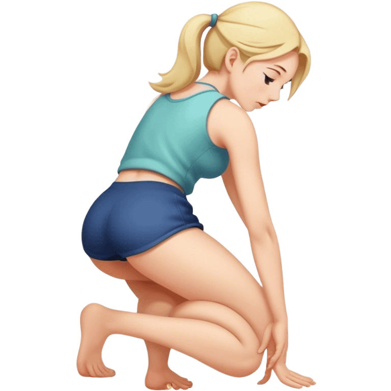 Girl bending over emoji