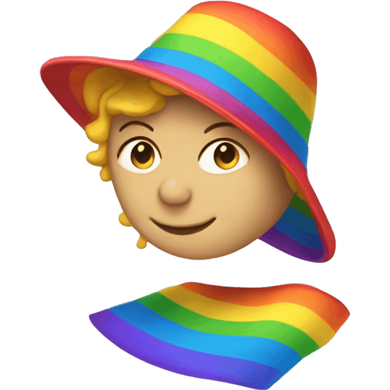 Rainbow hat emoji