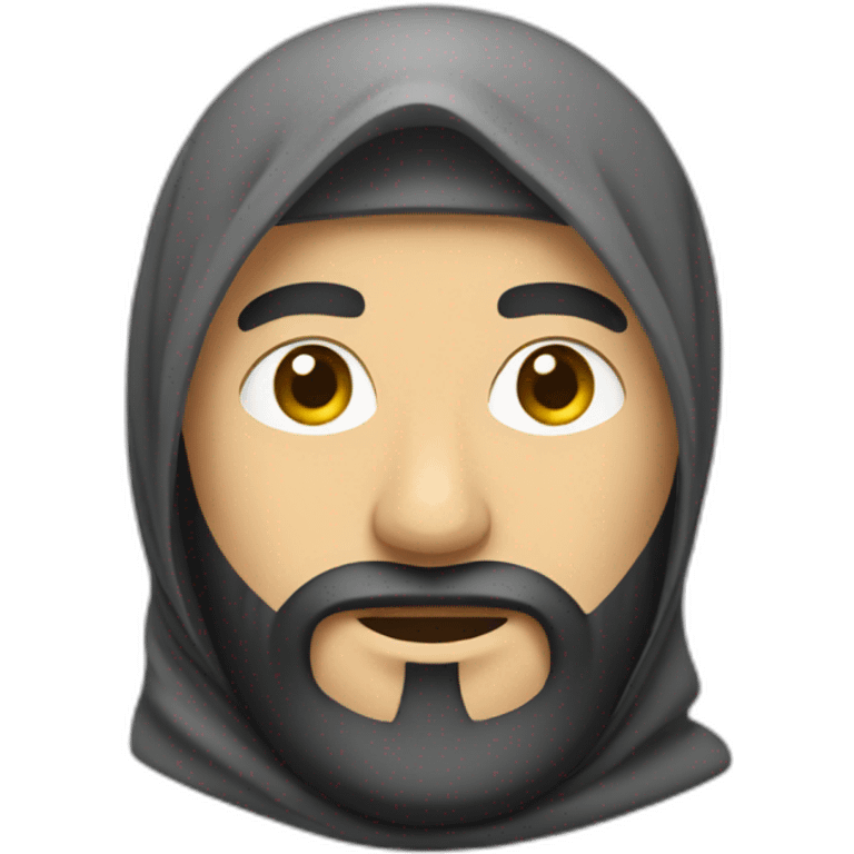 Homme Barbue qui porte un hijab emoji