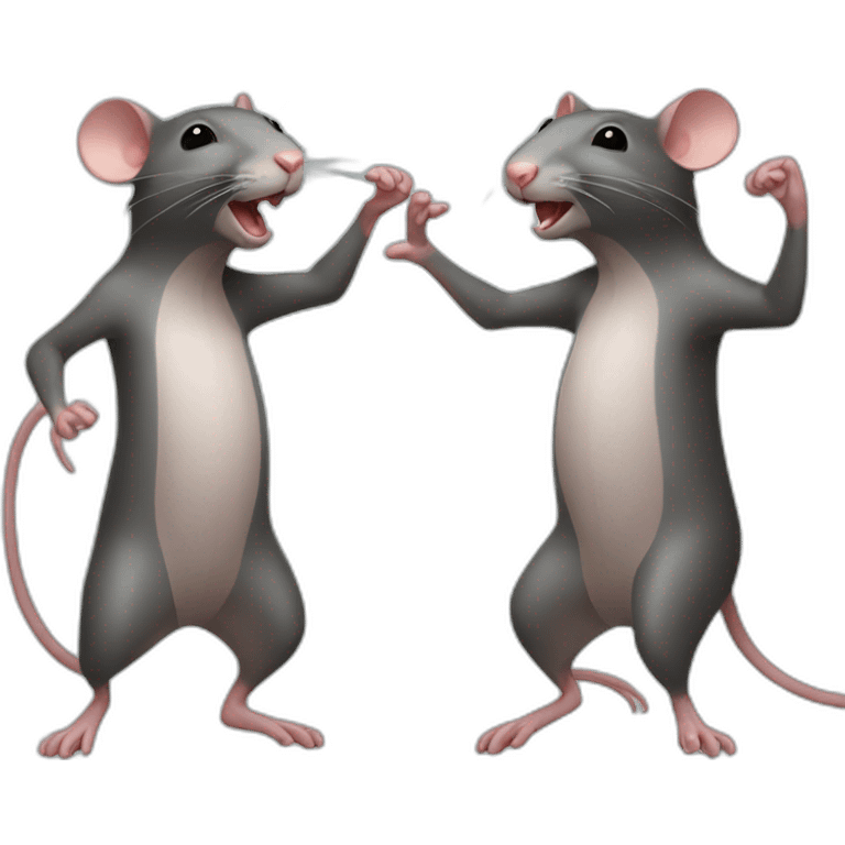 two dancing rats emoji