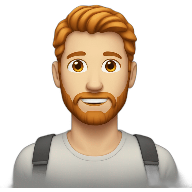 man with brown hair and ginger beard emoji