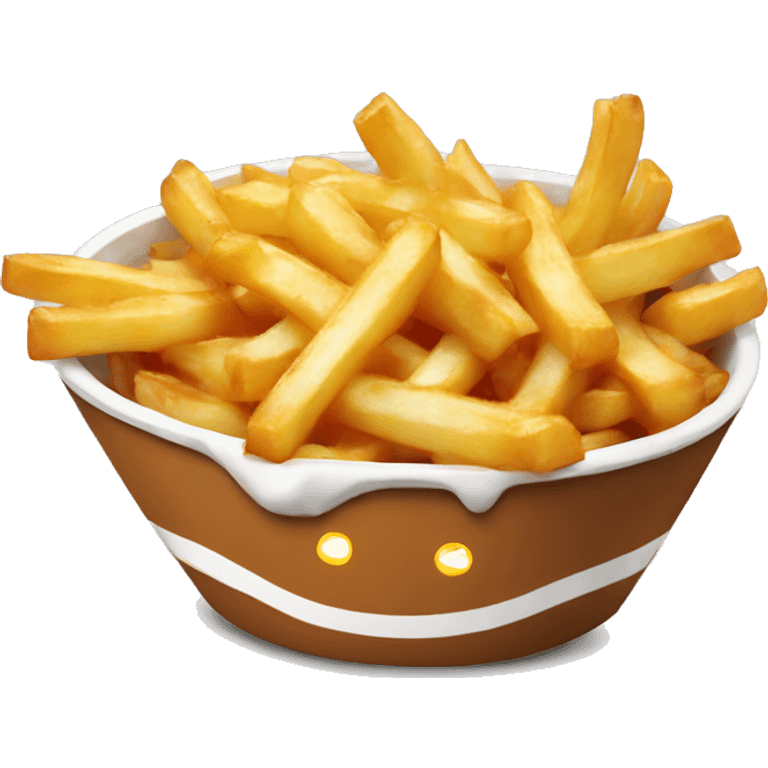 Poutine qui mange des frite emoji