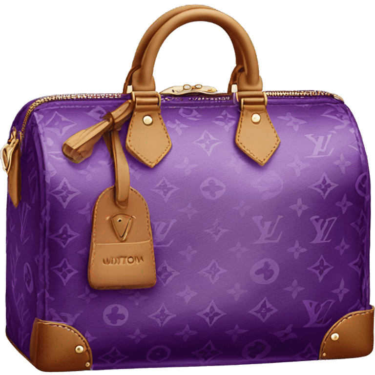 Louis Vuitton bag purple emoji