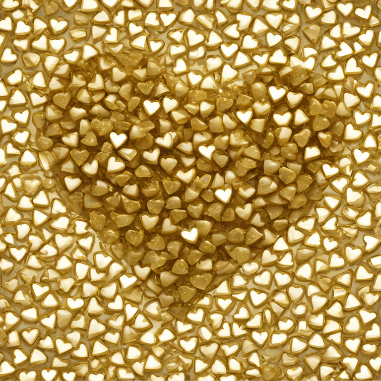 Gold color heart emoji