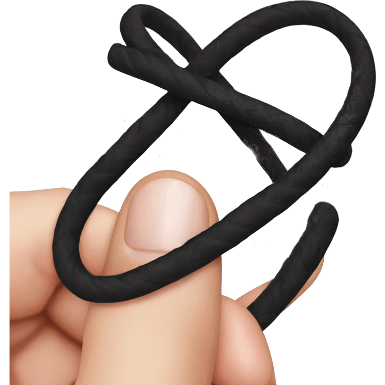 Black rubber band emoji