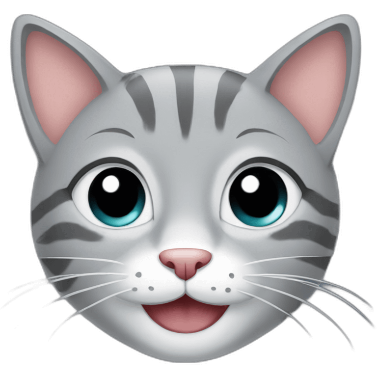 gray cat smile emoji