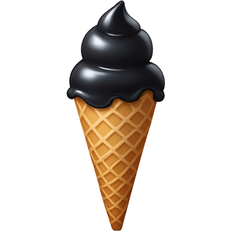 Black ice cream emoji