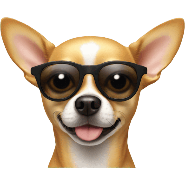 Chihuahua wearing sunglasses emoji