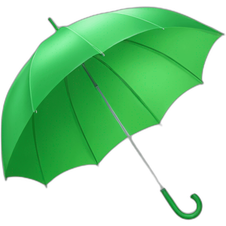 Un parapluie vert  emoji