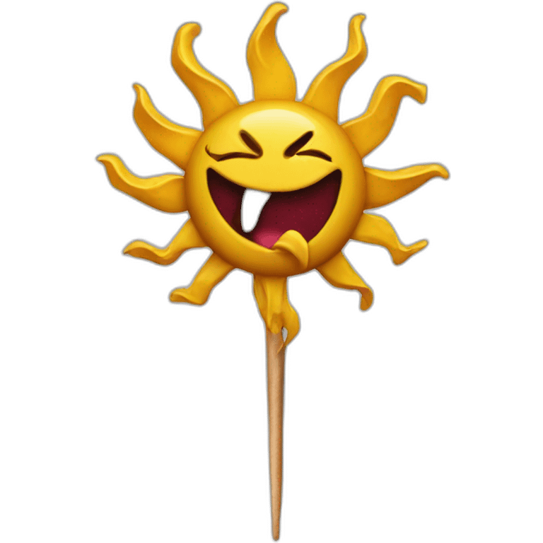 sun devil pitchfork emoji