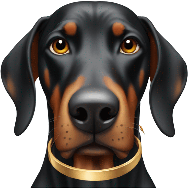 Doberman with ring on nose  emoji