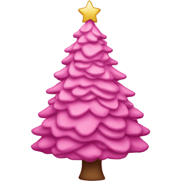 Pink Christmas tree  emoji