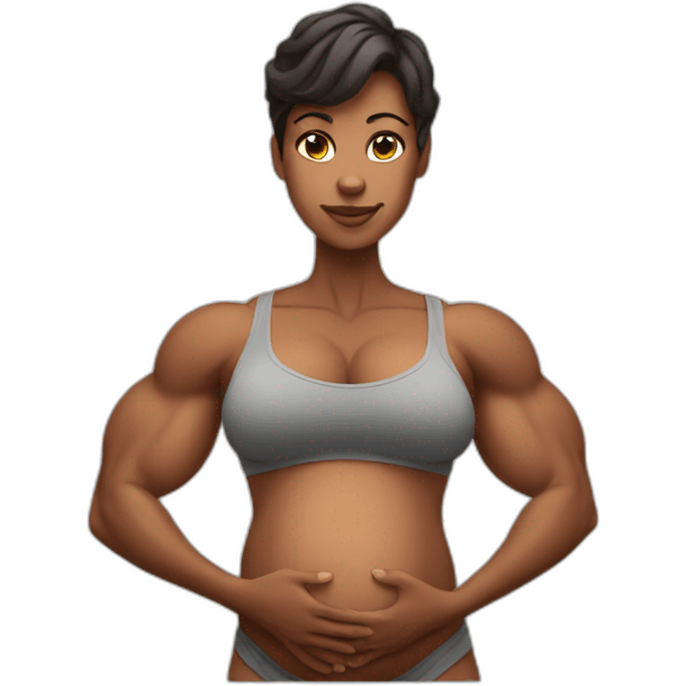 Pregnant bodybuilder emoji