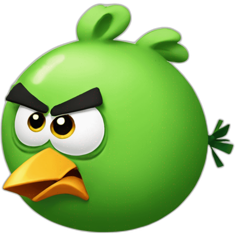 Angry birds green pig emoji