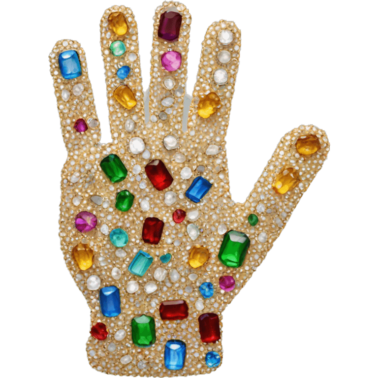 thumb down with the whole hand made from jewels emoji