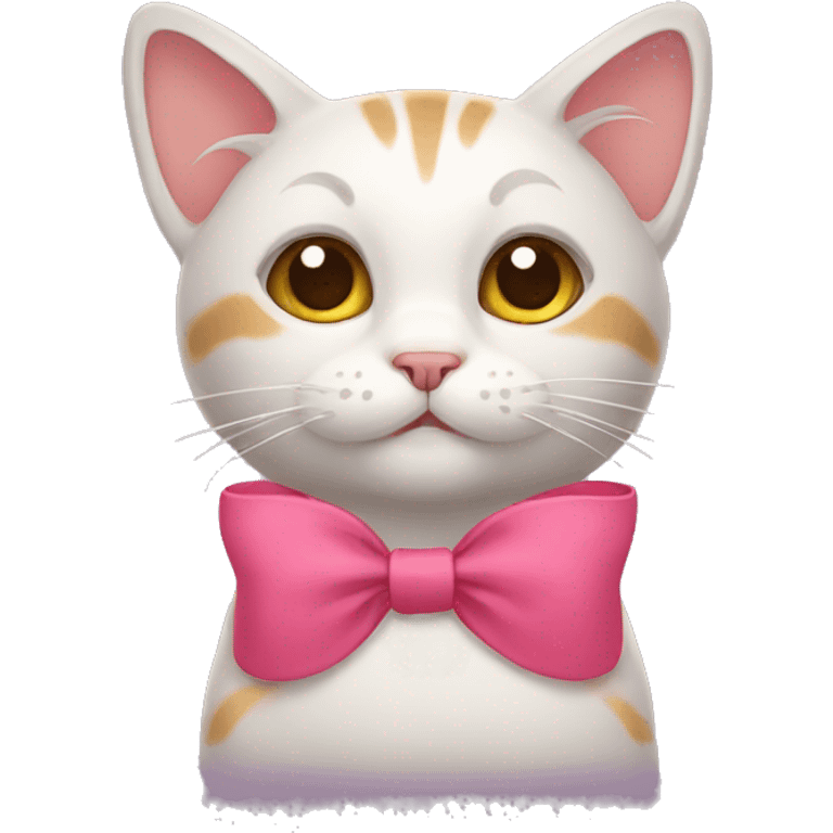 Cat with bow emoji