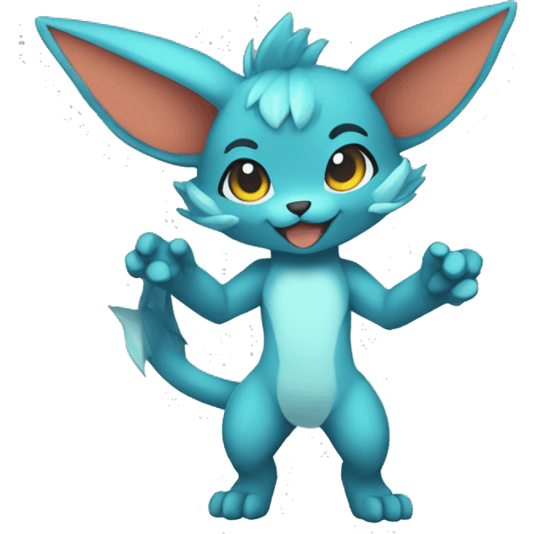 a anthro chibi-style Fakémon-hybrid full body emoji