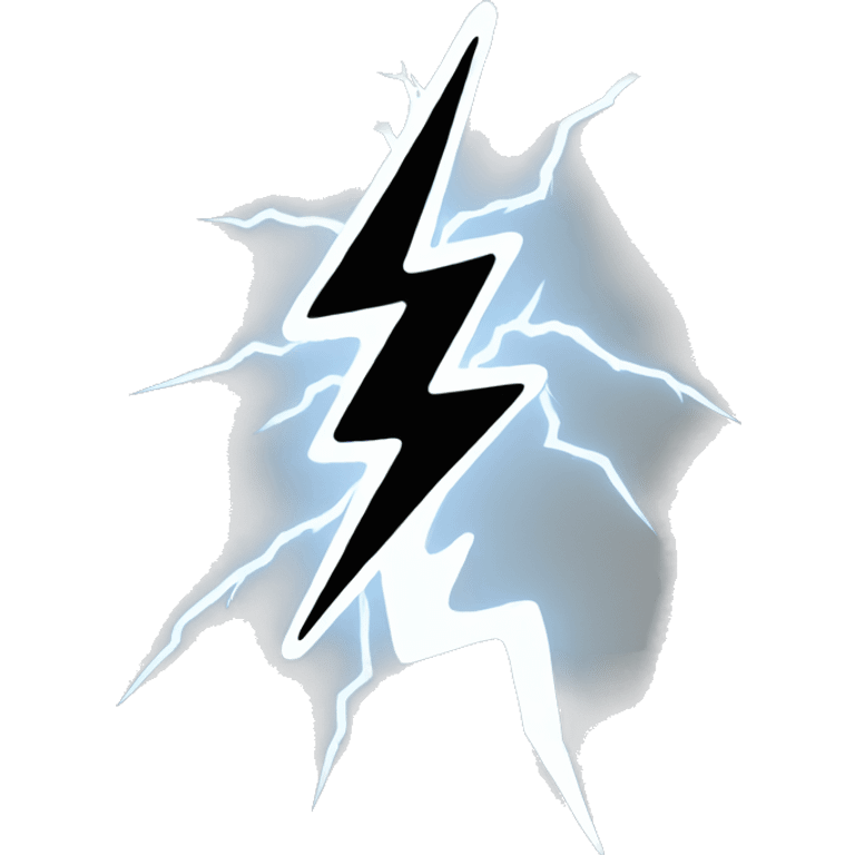 An emoji of a lightning whose frame is white and inside is hollow emoji