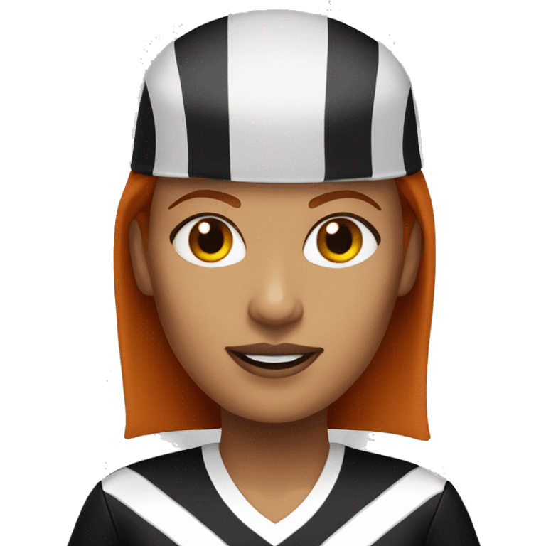 light-skinned female referee with straight red hair emoji