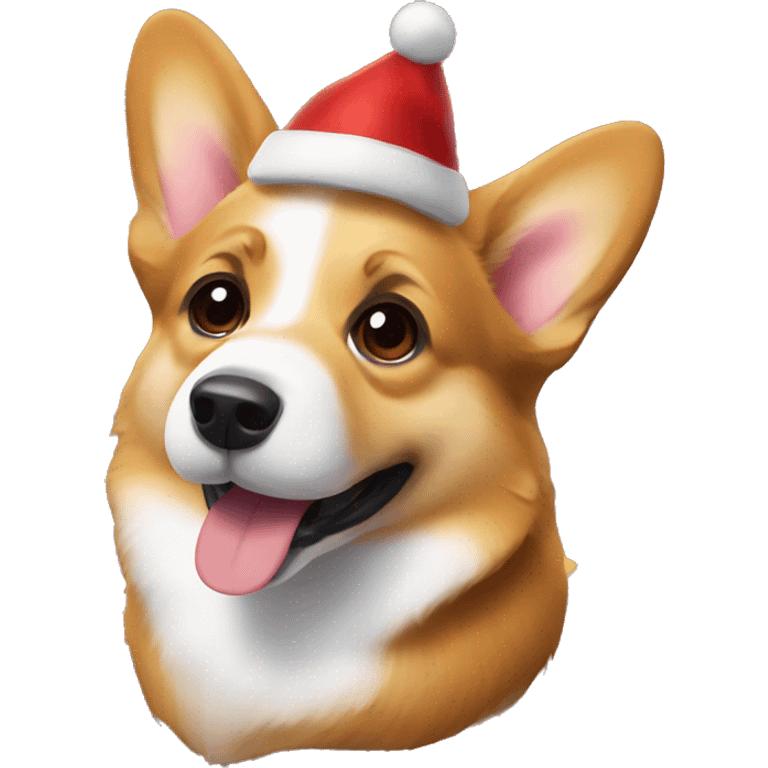 Corgi and Christmas lighting emoji