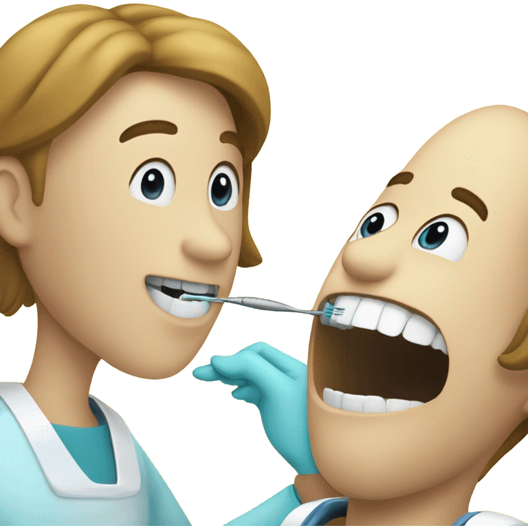 Dentist pulling a tooth emoji