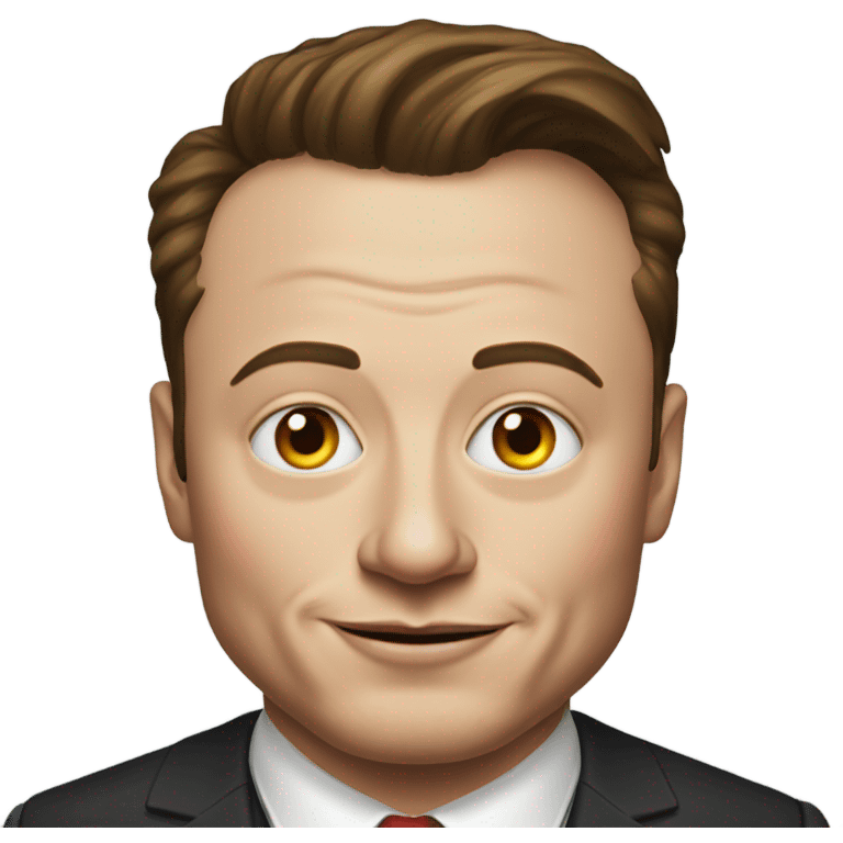 Elon musk with clown makeUp emoji