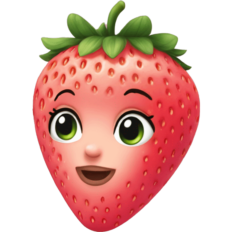 Baby pink strawberry cutesy  emoji