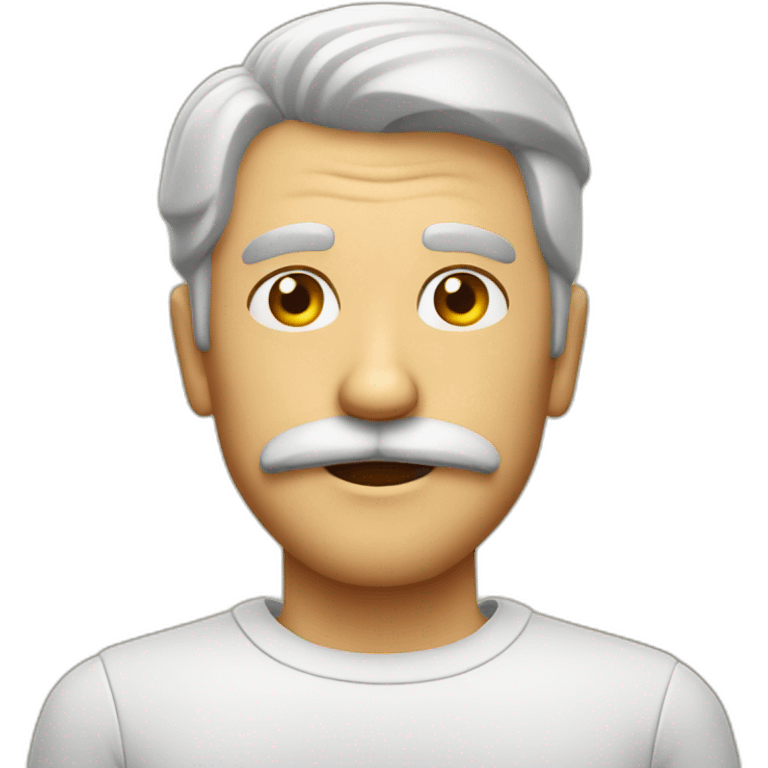 funny man with small mustache emoji