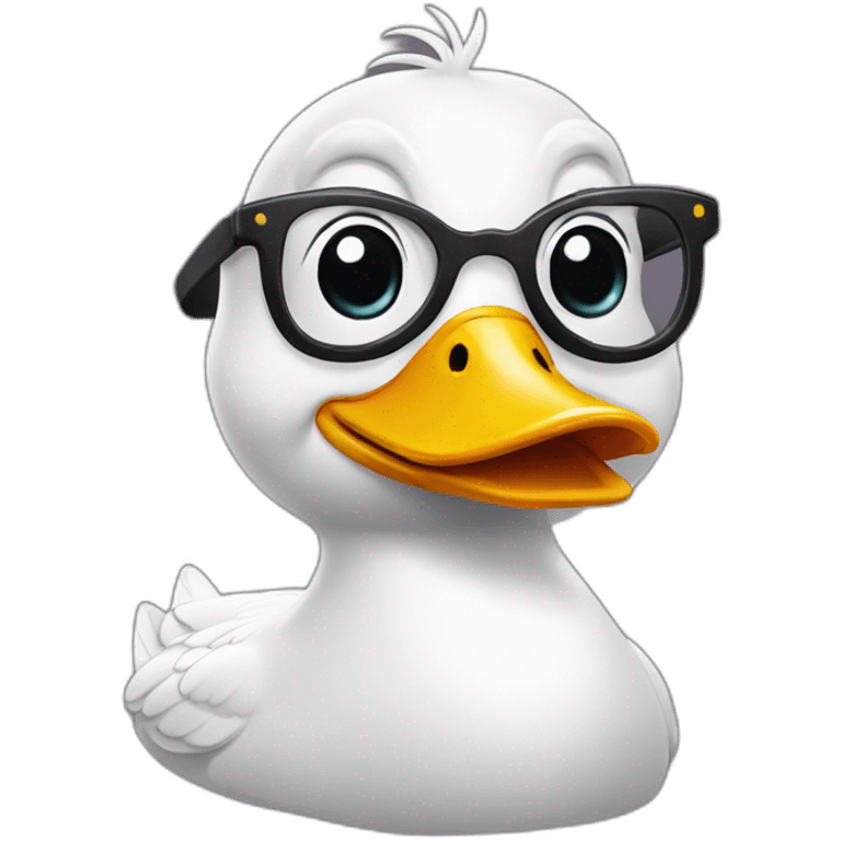 Canard avec des lunettes de soleils emoji