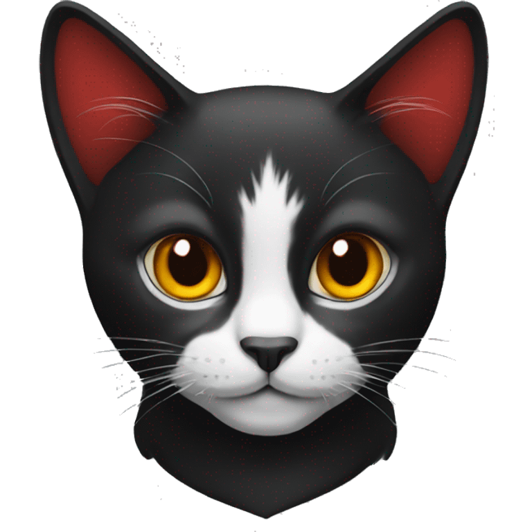 cat black and red  emoji