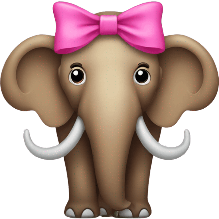 mammoth with pink bow emoji