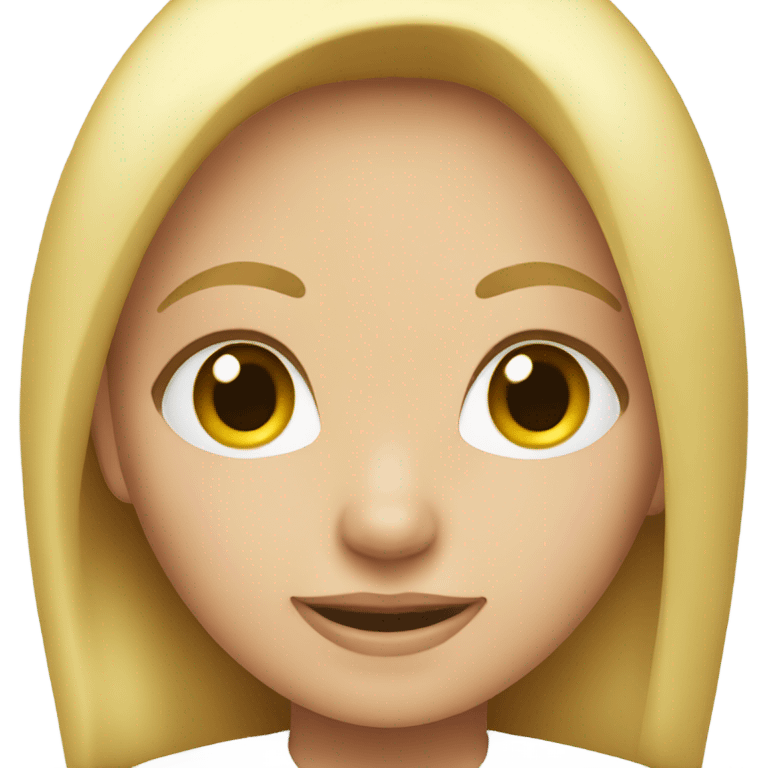 blonde girl in white shirt emoji