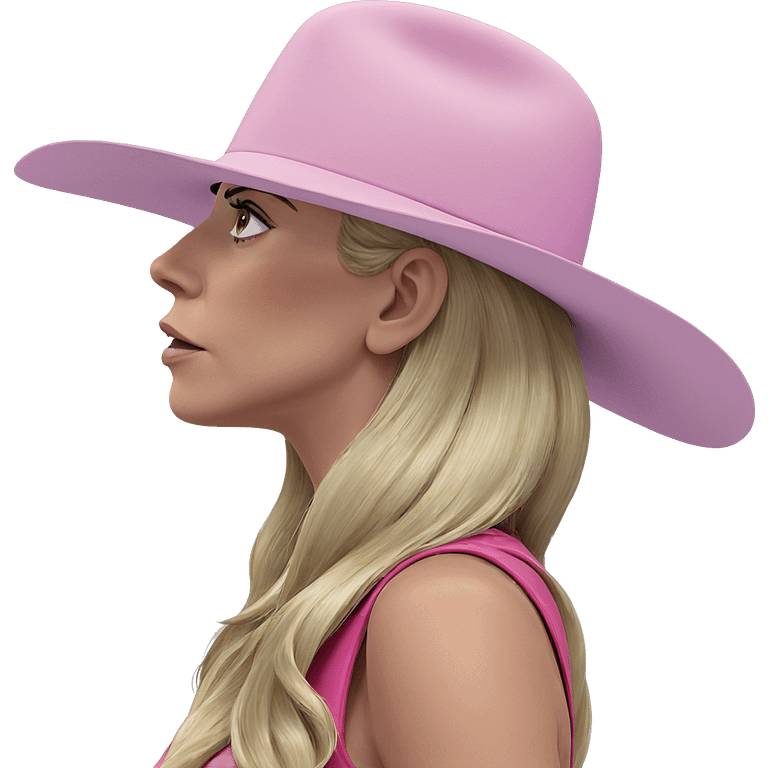 blonde girl in pink hat emoji