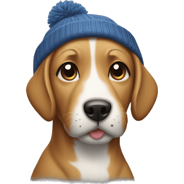 Dog wearing a beanie emoji