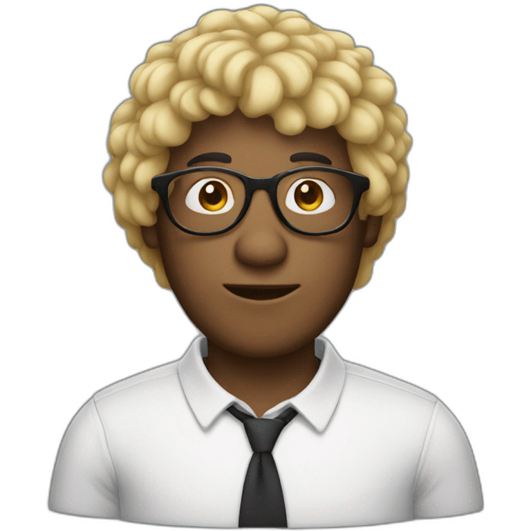 guy with a wig and big glasses emoji